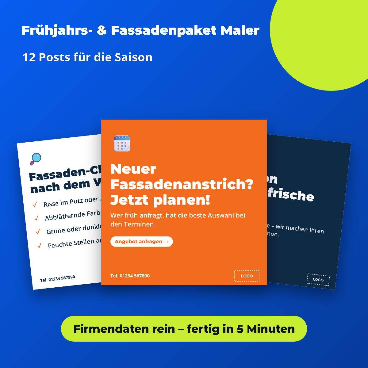 Vorschau: Frühjahrs- & Fassadenpaket Maler: 12 Posts