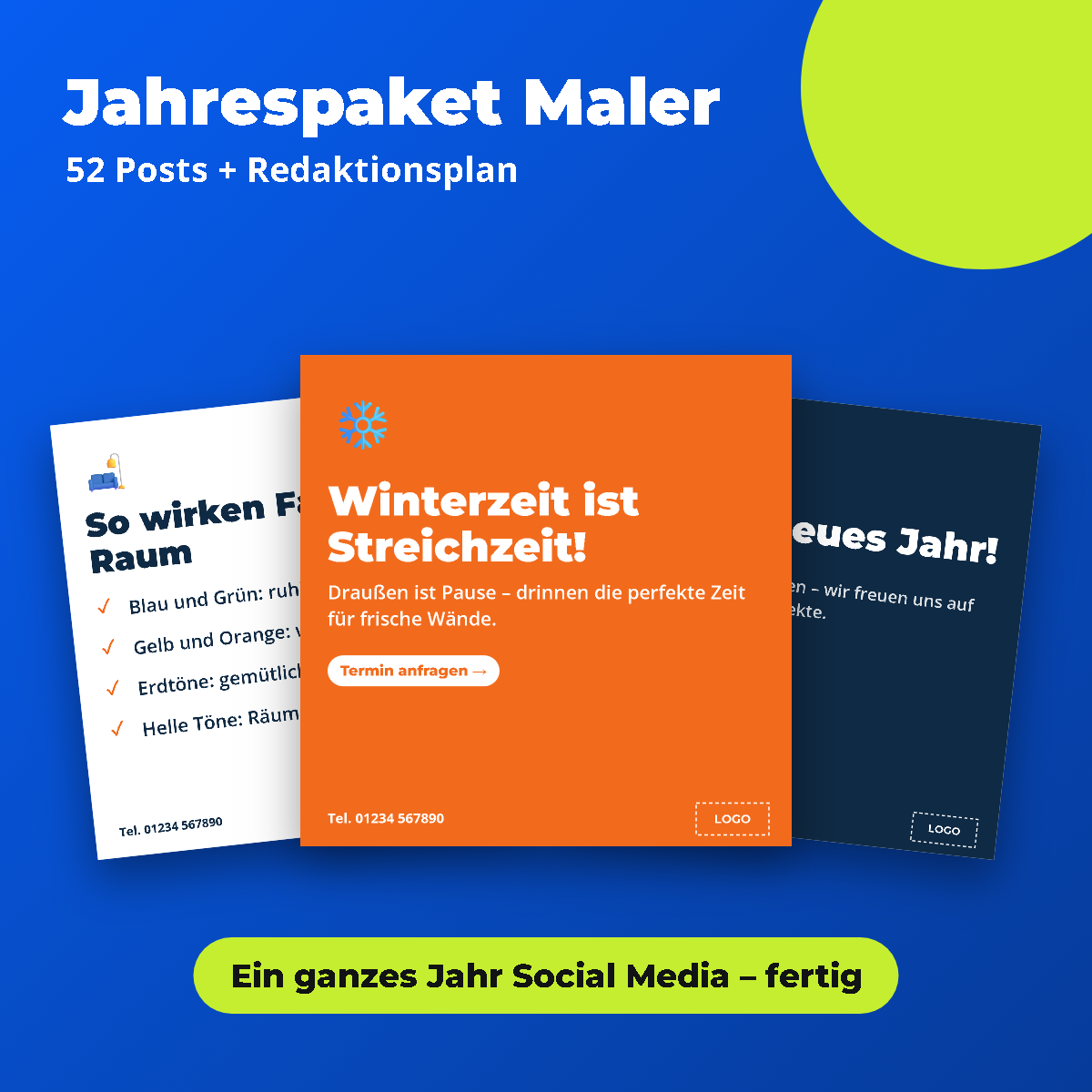 Vorschau: Jahrespaket Maler: 52 Posts + Redaktionsplan