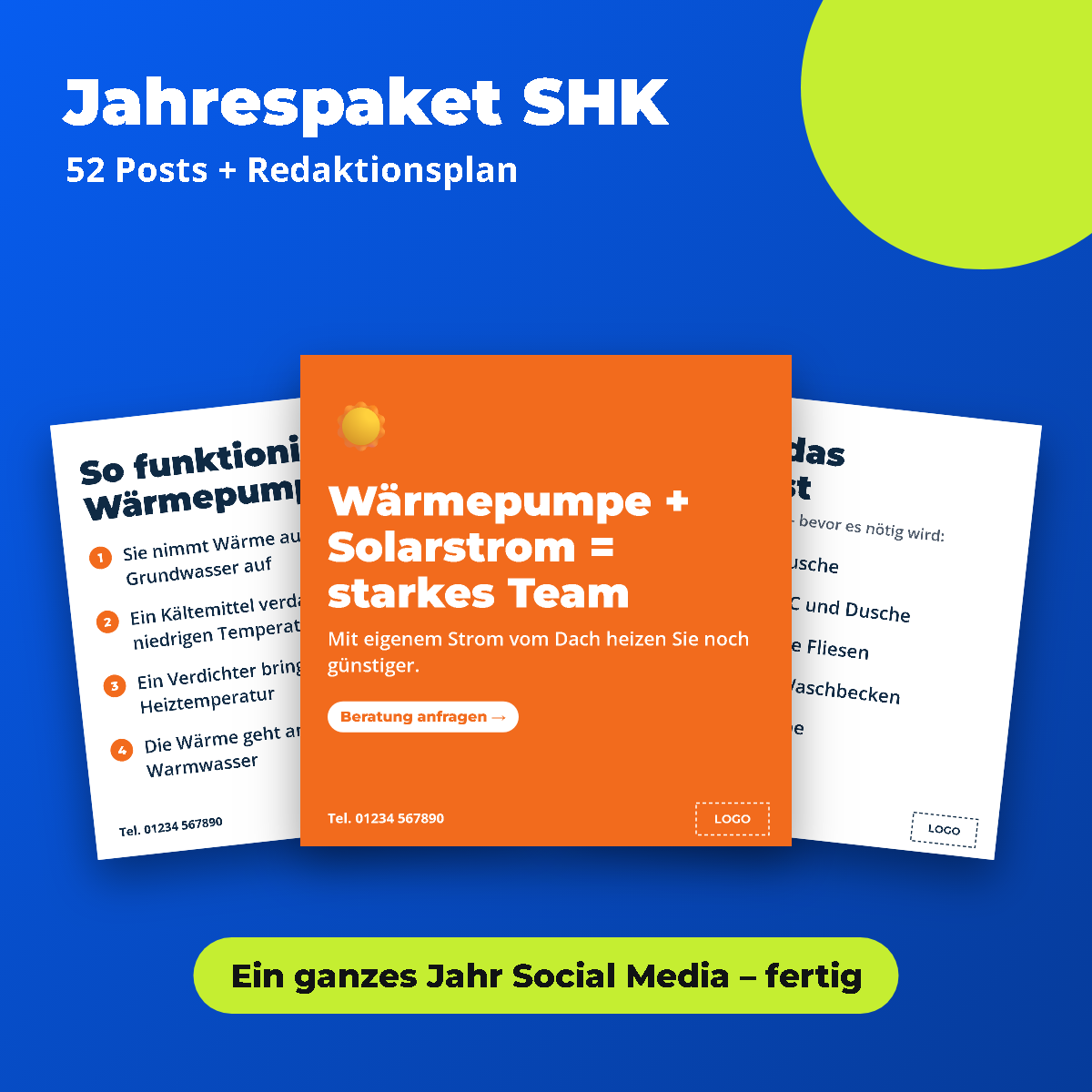 Vorschau: Jahrespaket SHK: 52 Posts + Redaktionsplan